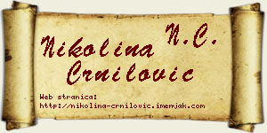 Nikolina Crnilović vizit kartica